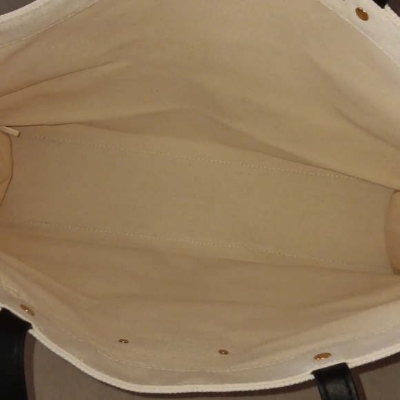 Lancome Paris ivory canvas tote NWOT - Picture 7 of 7